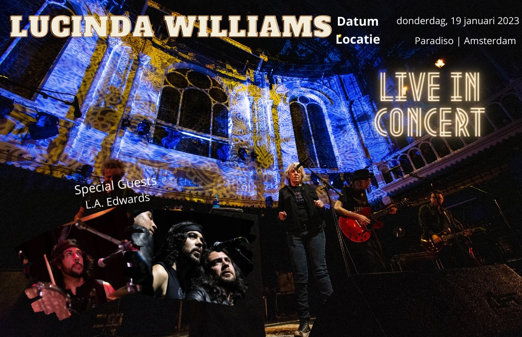 Fotoverslag: Lucinda Williams en L.A. Edwards in de Paradiso Amsterdam