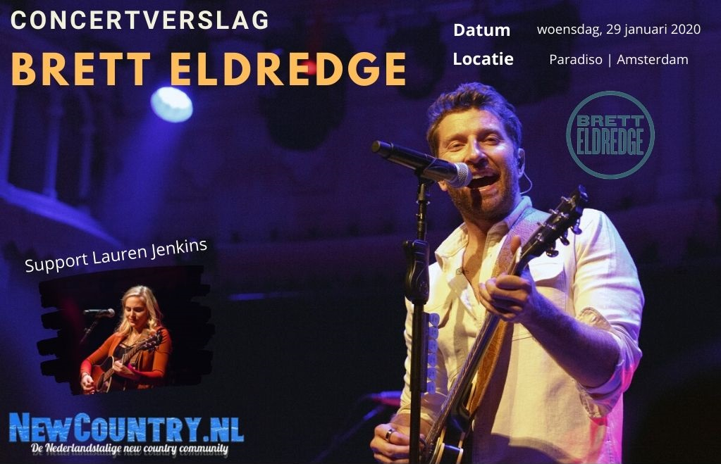 Opzwepende Brett Eldredge speelt Paradiso plat