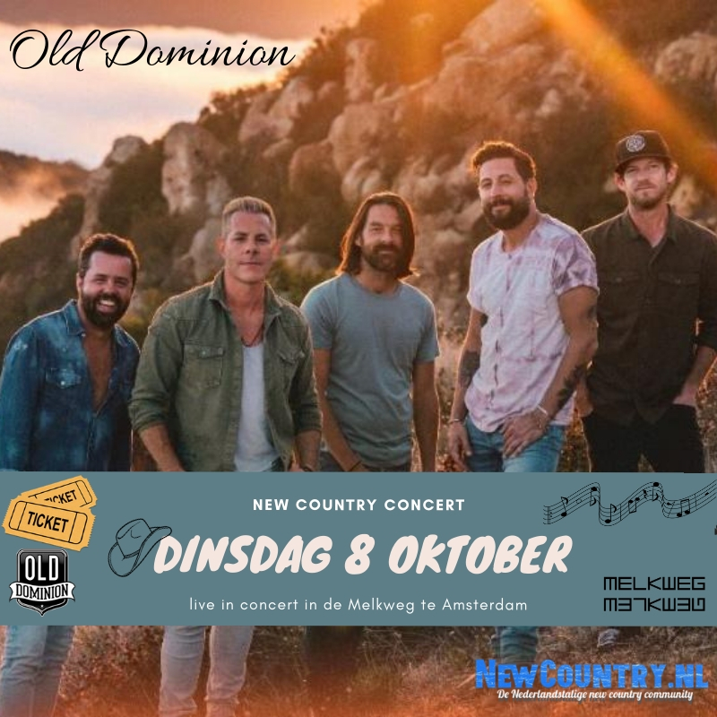 Old Dominion komt naar Nederland! 8 oktober Melkweg Amsterdam