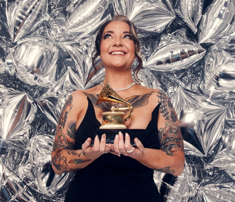 Ashley McBryde with the GRAMMY Award for Best Country Duo/Group Performance