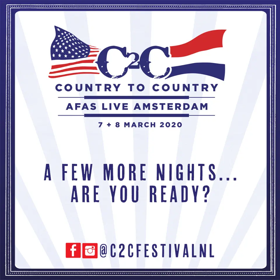 Country to Country Amsterdam 2020 - maandagavond 21-10 offici&euml;le bekendmaking optredende artiesten